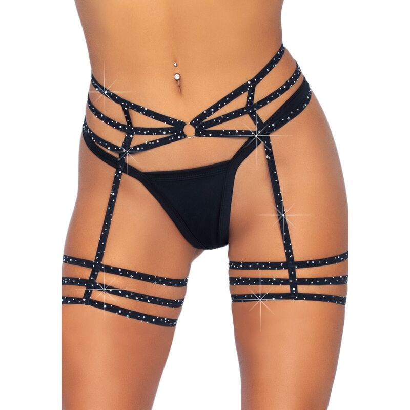 Leg Avenue Accessories Leg Avenue - Rhinestone Garter Straps One Size