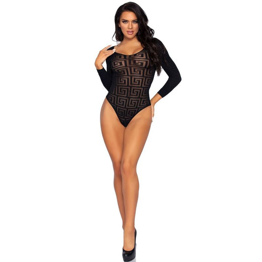 Leg Avenue Teddies Leg Avenue - Mosaic Snap Croth Bodysuit One Size