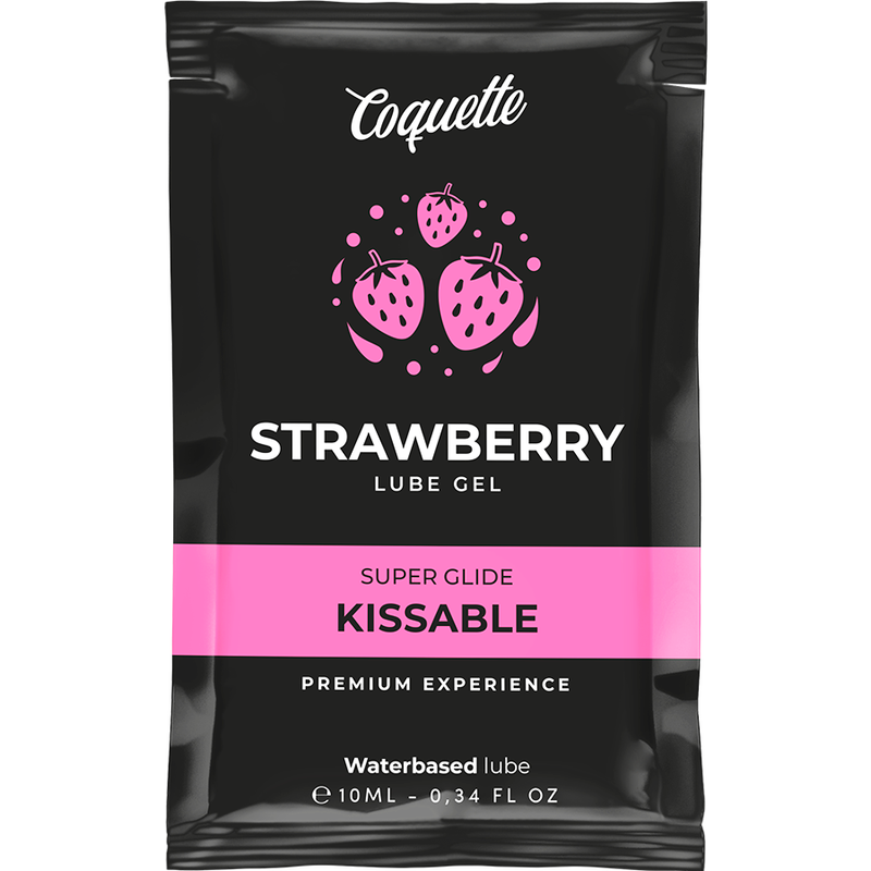 Coquette Cosmetics Coquette Chic Desire - Strawberry Water Based Kissable Lubricant Pocket 10 Ml