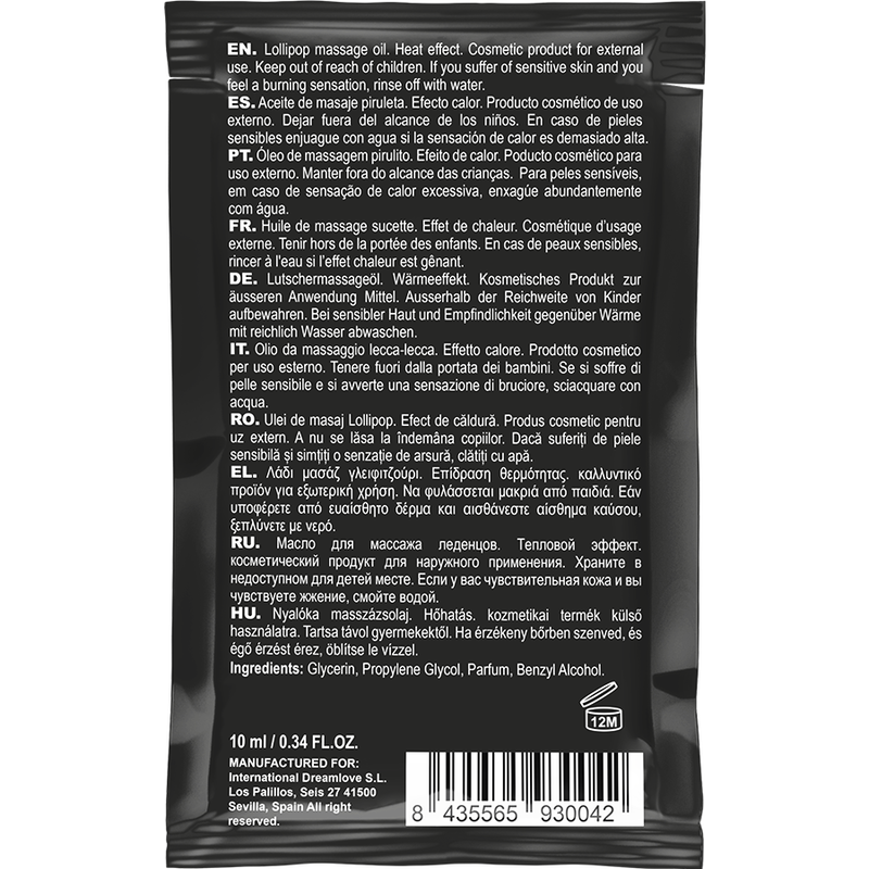 Coquette Cosmetics Coquette Chic Desire - Pocket Lollipop Kissable Massage Oil Heating Sensation 10 Ml