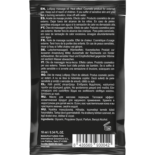 Coquette Cosmetics Coquette Chic Desire - Pocket Lollipop Kissable Massage Oil Heating Sensation 10 Ml