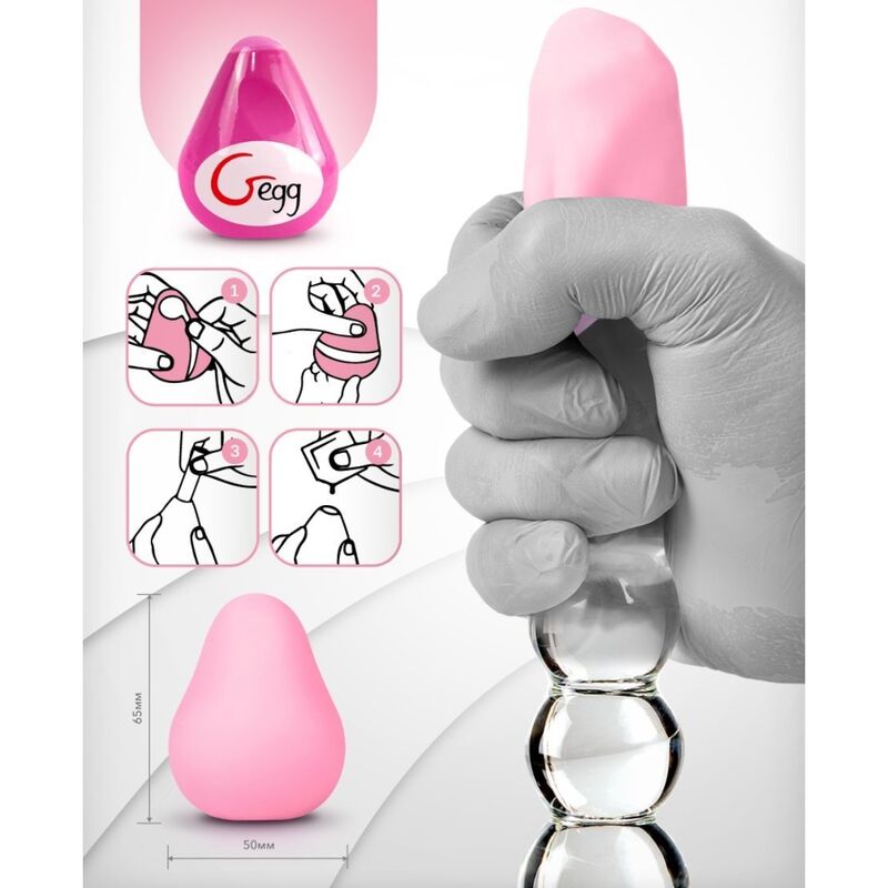 G-Vibe Reusable Textured Masturbator Egg Pink