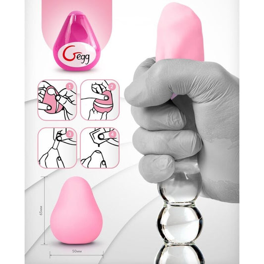 G-Vibe Reusable Textured Masturbator Egg Pink