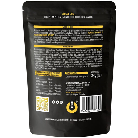 Wug Sex Sense Cum Ejaculation Increase Gum & Semen Banana Flavor 10 Units