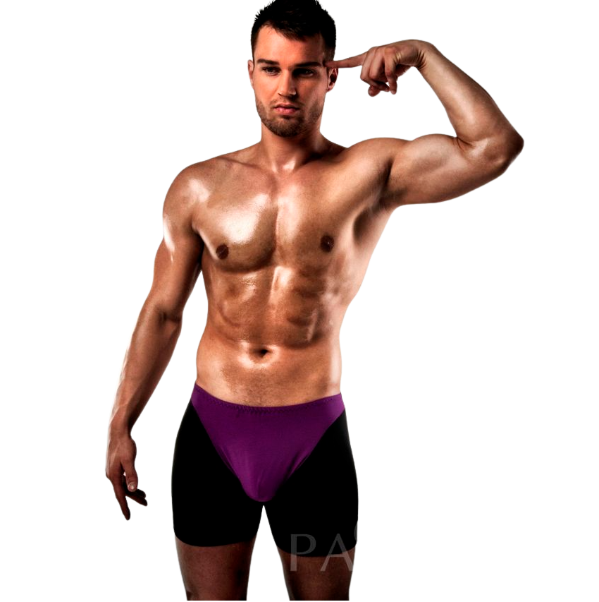 Passion Men Passion - Boxer 009 Lilac/Black Erotic Lingerie S/M