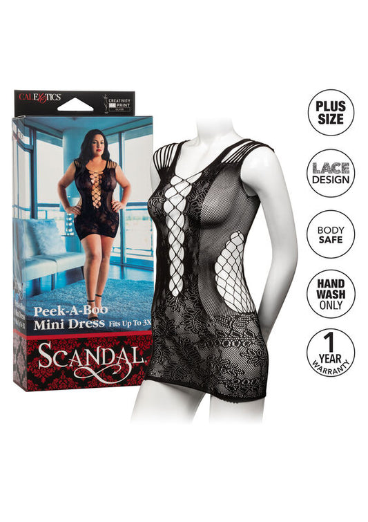 Calexotics Peek-A-Boo Mini Dress Plus Size