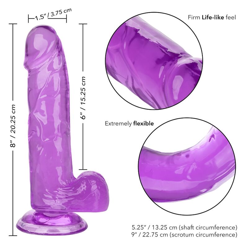 Calexotics Size Queen Dildo Purple 15.3 Cm