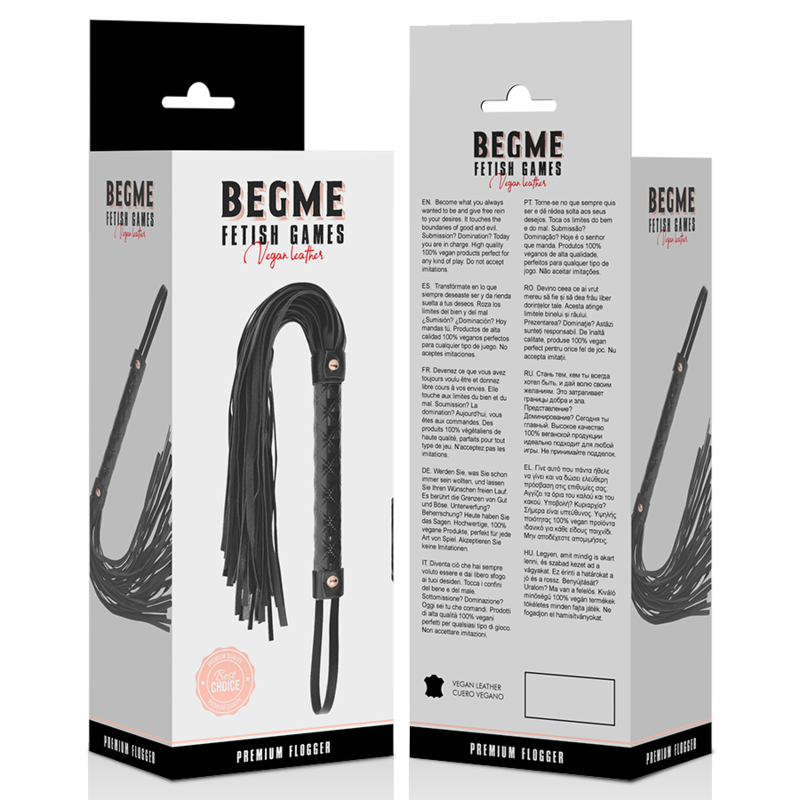 Begme Black Edition Begme - Black Edition Vegan Leather Flogger