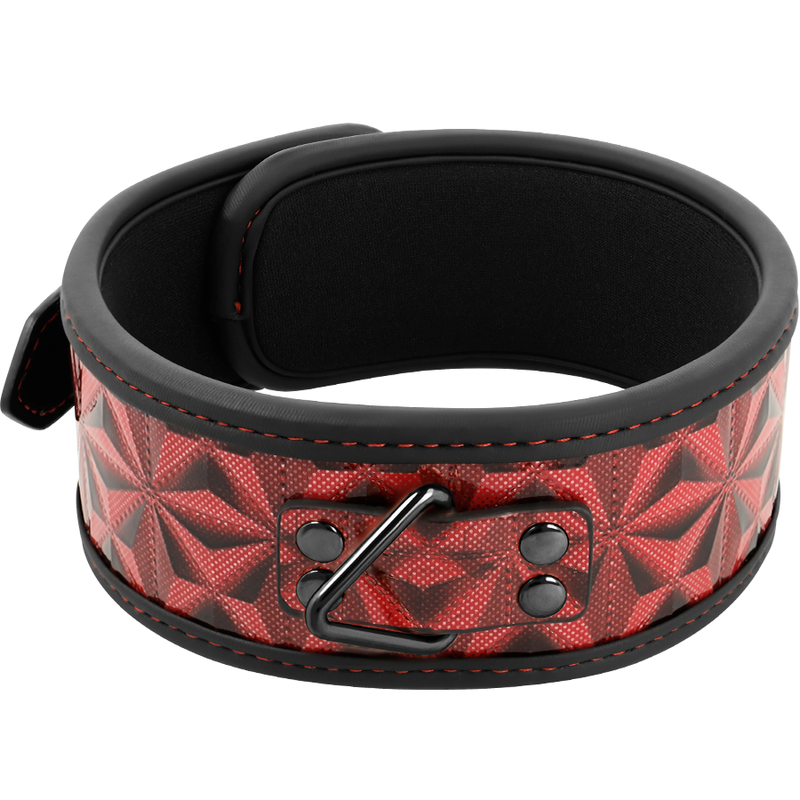 Begme Red Edition Begme - Red Edition Premium Vegan Leather Collar With Neoprene Lining