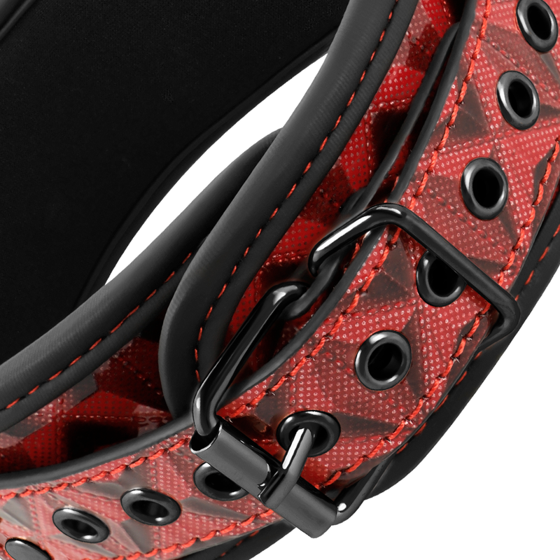 Begme Red Edition Begme - Red Edition Premium Vegan Leather Collar With Neoprene Lining
