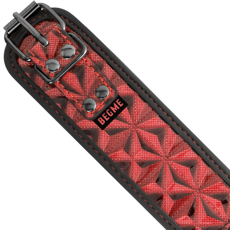 Begme Red Edition Begme - Red Edition Premium Vegan Leather Collar With Neoprene Lining