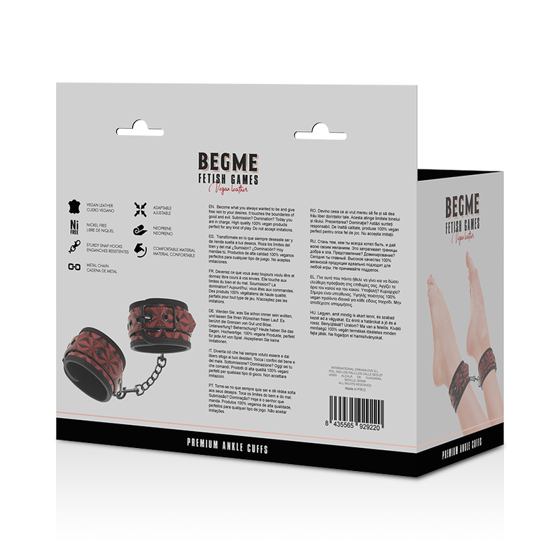 Begme Red Edition Begme - Red Edition Premium Ankle Cuffs With Neoprene Lining