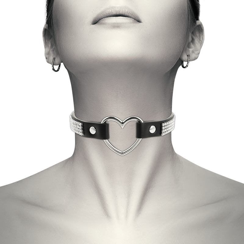 Coquette Accessories Coquette Chic Desire - Vegan Leather Choker With Heart