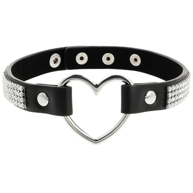 Coquette Accessories Coquette Chic Desire - Vegan Leather Choker With Heart