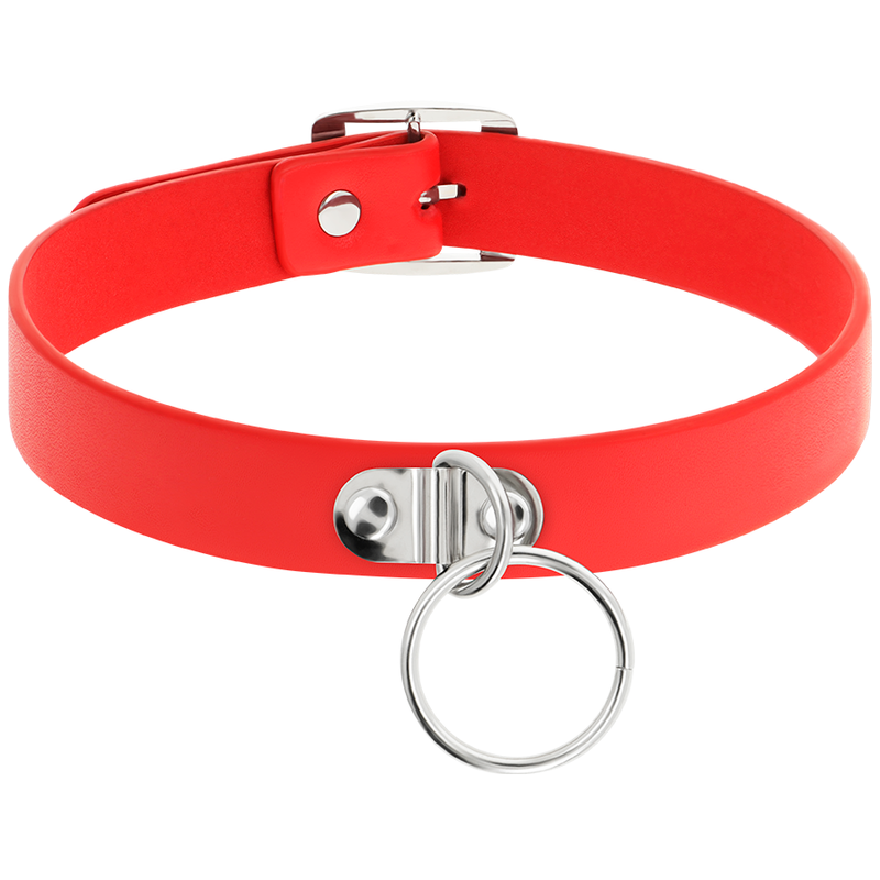 Coquette Accessories Coquette Chic Desire - Red Vegan Leather Necklace Woman Fetish Accessory