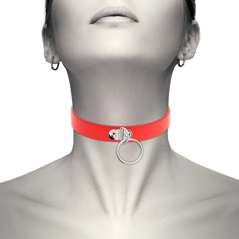 Coquette Accessories Coquette Chic Desire - Red Vegan Leather Necklace Woman Fetish Accessory