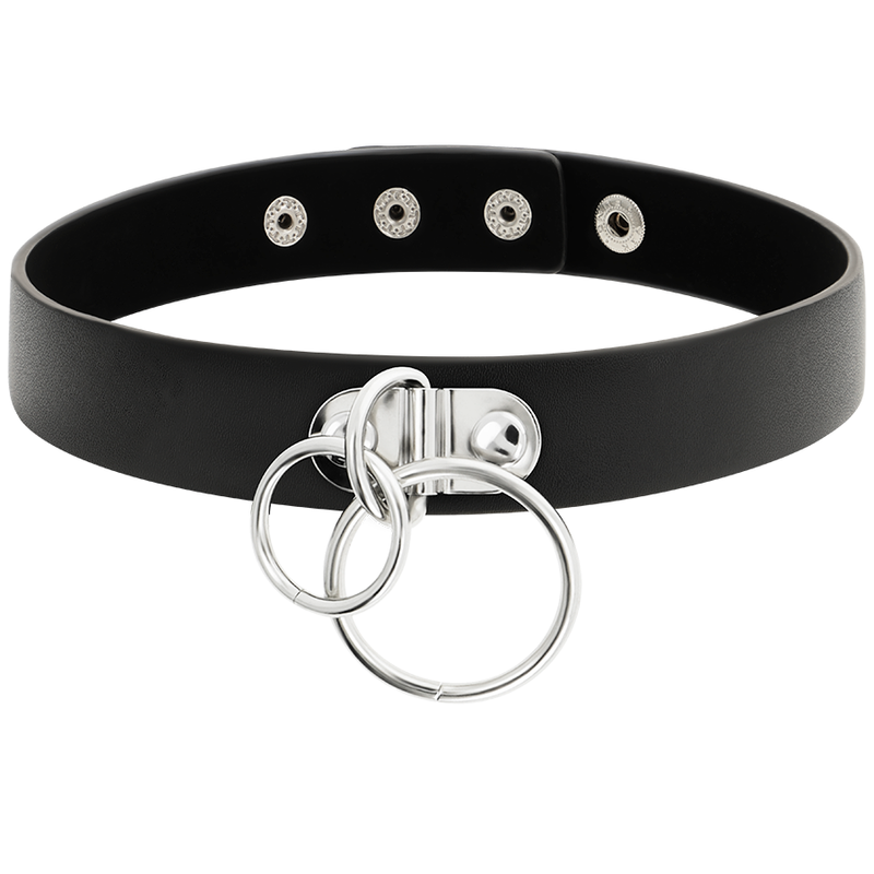 Coquette Accessories Coquette Chic Desire - Double Ring Vegan Leather Choker