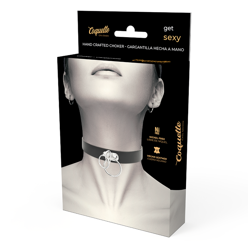 Coquette Accessories Coquette Chic Desire - Double Ring Vegan Leather Choker