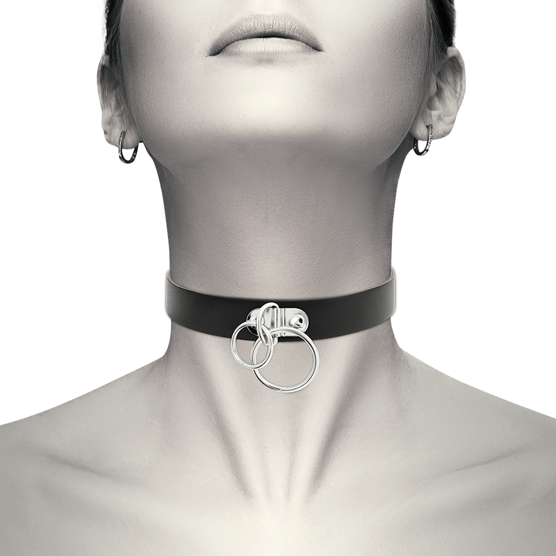 Coquette Accessories Coquette Chic Desire - Double Ring Vegan Leather Choker