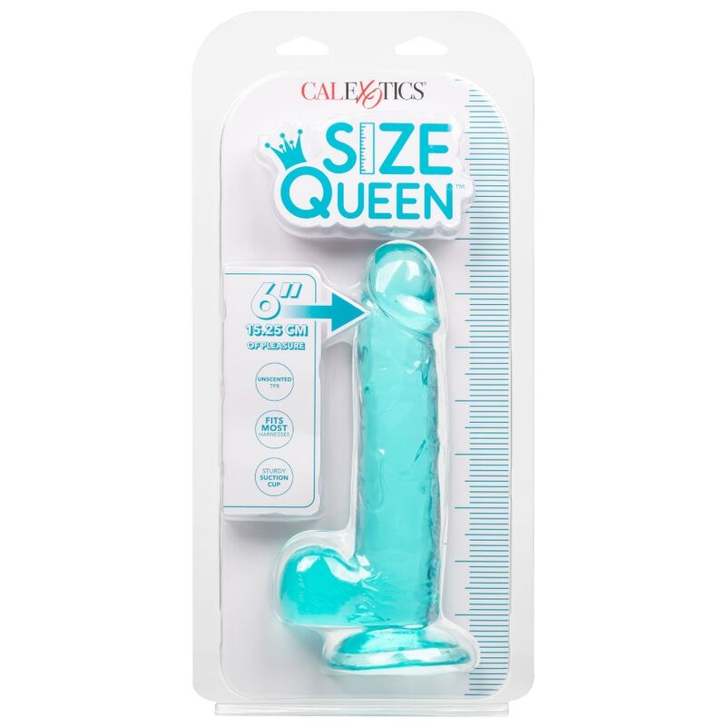 Calexotics Size Queen Dildo Blue 15.3 Cm