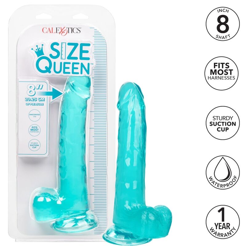 Calexotics Size Queen Dildo Blue 20.3 Cm