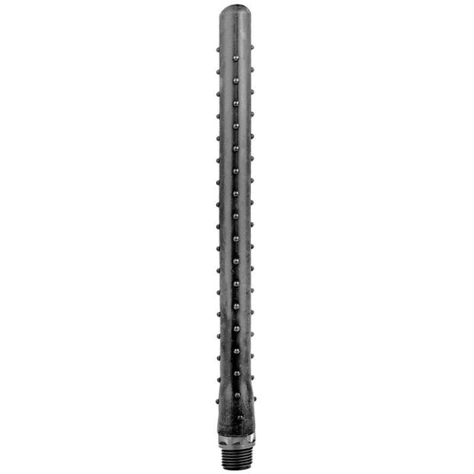 All Black Ridged Shower Anal Silicone 27 Cm