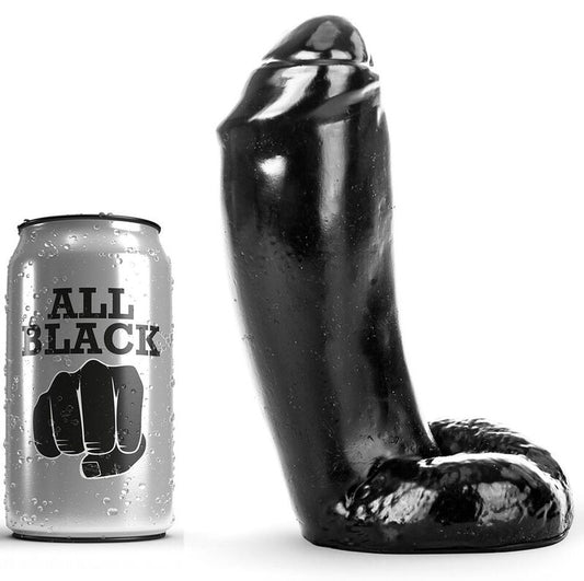 All Black Dildo Realistic 18 Cm