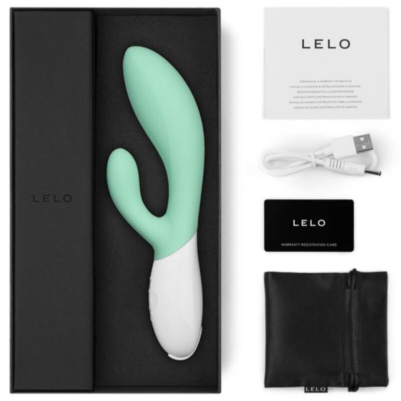 Lelo Ina 3 Green Rabbit Vibrator Luxury Seaweed