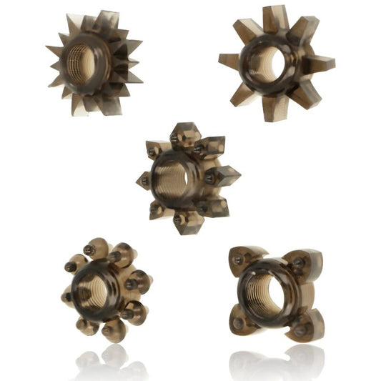 Ohmama Set Of 5 Silicone Testicle And Penis Rings