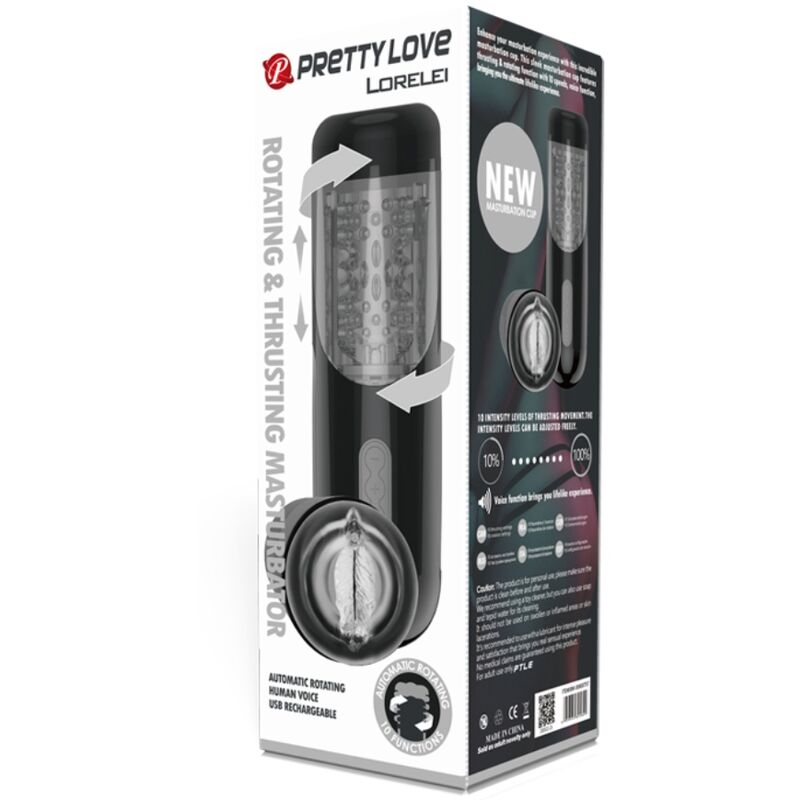 Pretty Love Male Pretty Love - Lorelei Multifunction Rechargeable Masturbator