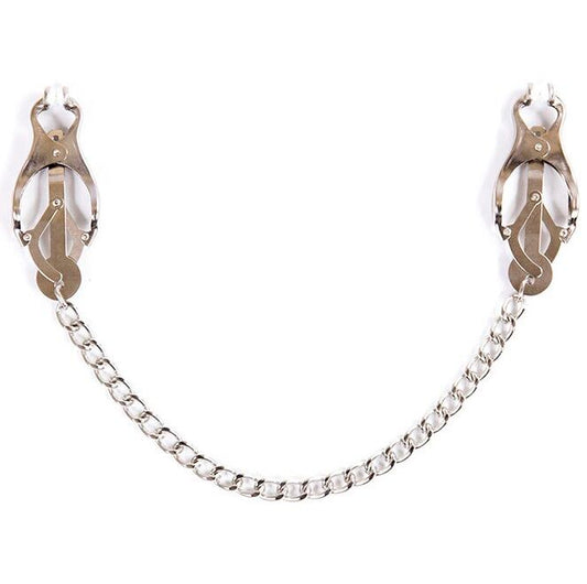 Ohmama Fetish Metal Clamps With Chain