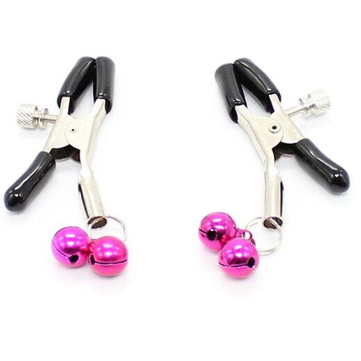 Ohmama Fetish Nipple Clamps With Pink Bell