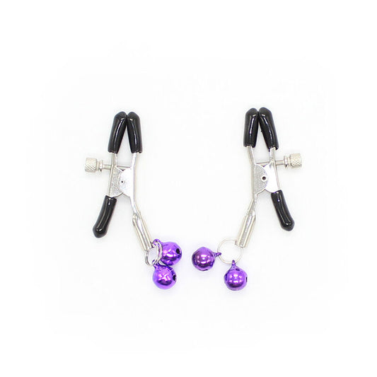 Ohmama Fetish Nipple Clamps With Lilac Bell