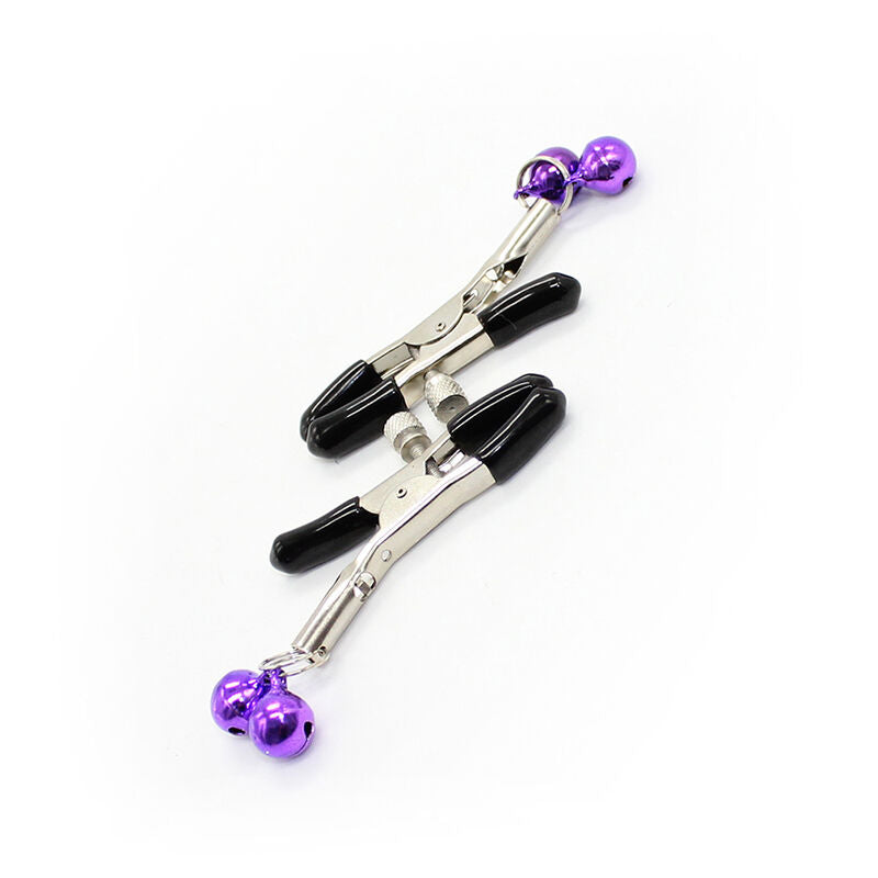 Ohmama Fetish Nipple Clamps With Lilac Bell