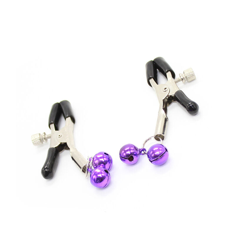 Ohmama Fetish Nipple Clamps With Lilac Bell