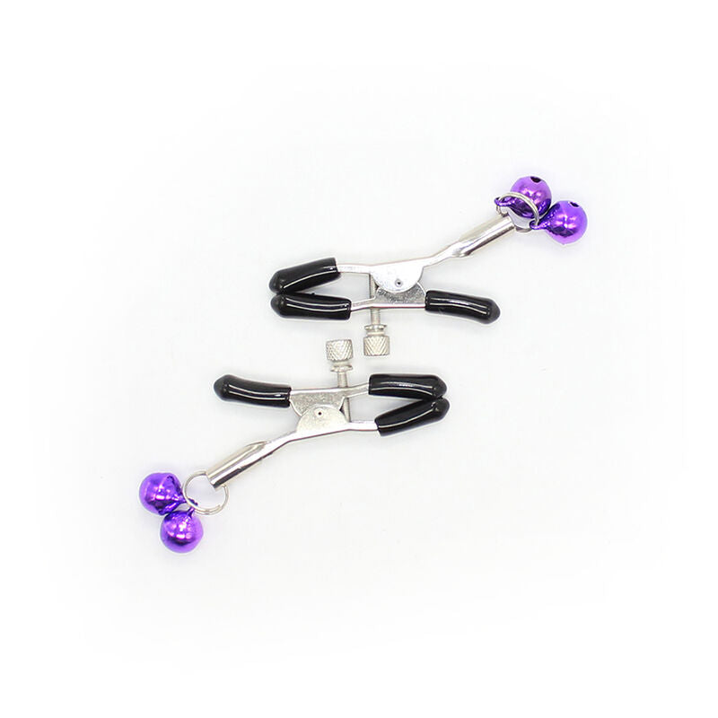 Ohmama Fetish Nipple Clamps With Lilac Bell