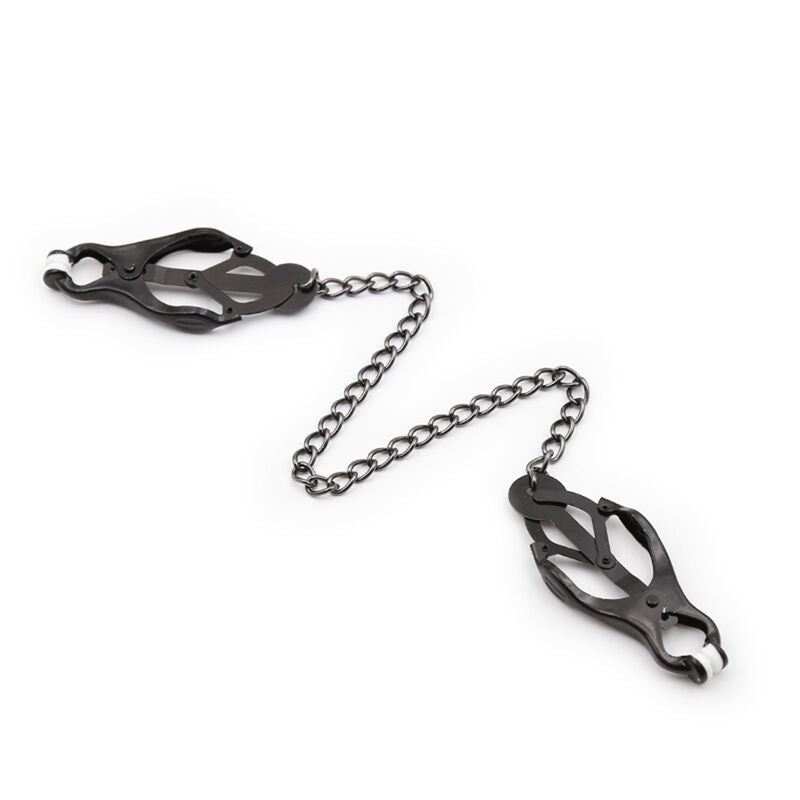 Ohmama Fetish Japanese Nipple Clamps With Black Chain