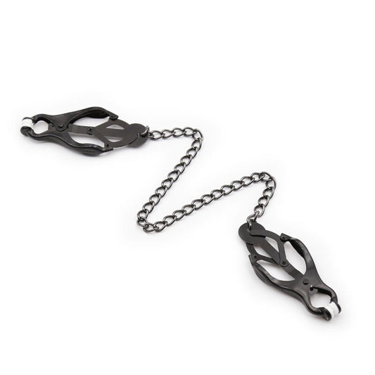Ohmama Fetish Japanese Nipple Clamps With Black Chain