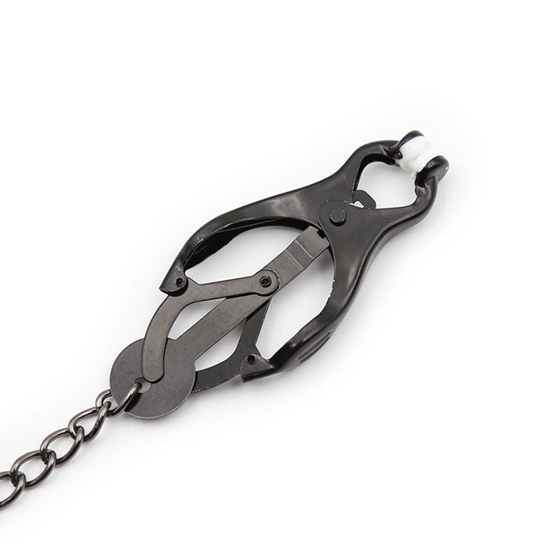 Ohmama Fetish Japanese Nipple Clamps With Black Chain