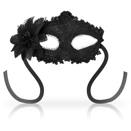 Ohmama Masks Ohmama - Antizaz Masks Venetian Style Side Flower - Black