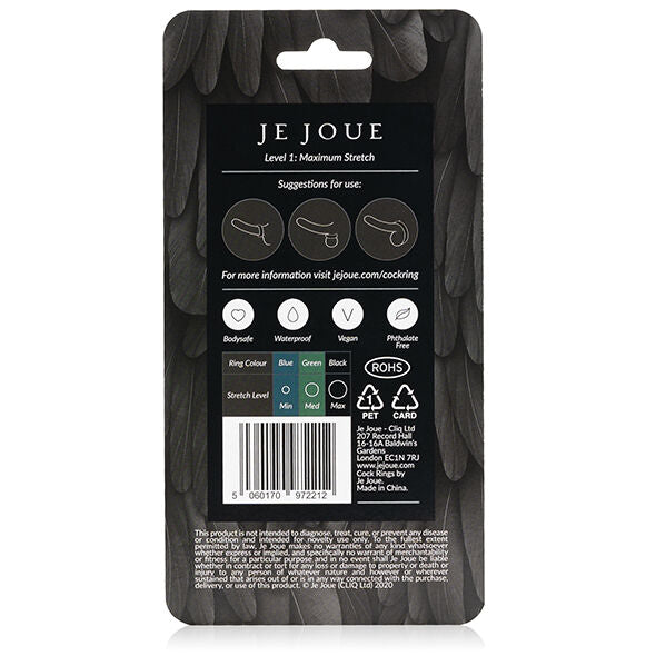 Je Joue Maximum Stretch Silicone Cock Ring - Black