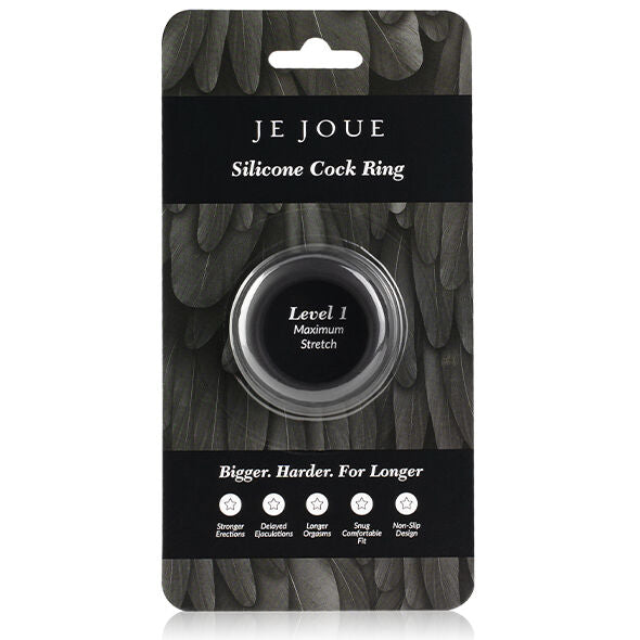 Je Joue Maximum Stretch Silicone Cock Ring - Black