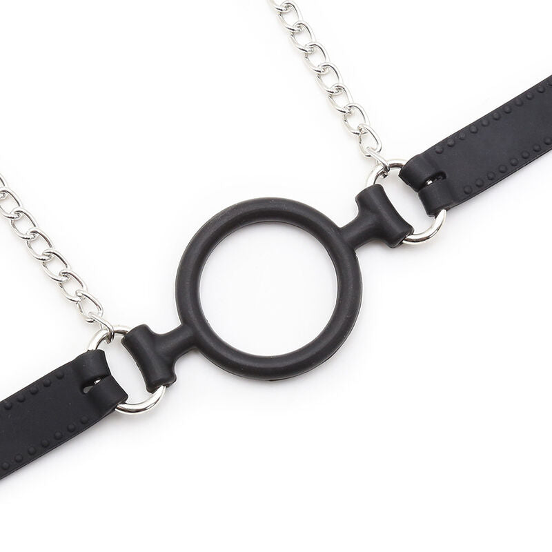 Ohmama Fetish Ring Gag With Chains And Nipple Clamps