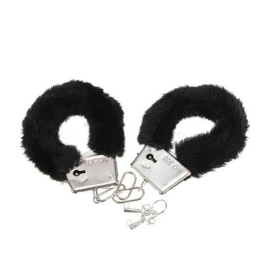 Diablo Picante Pleasure Furry Handcuffs Black