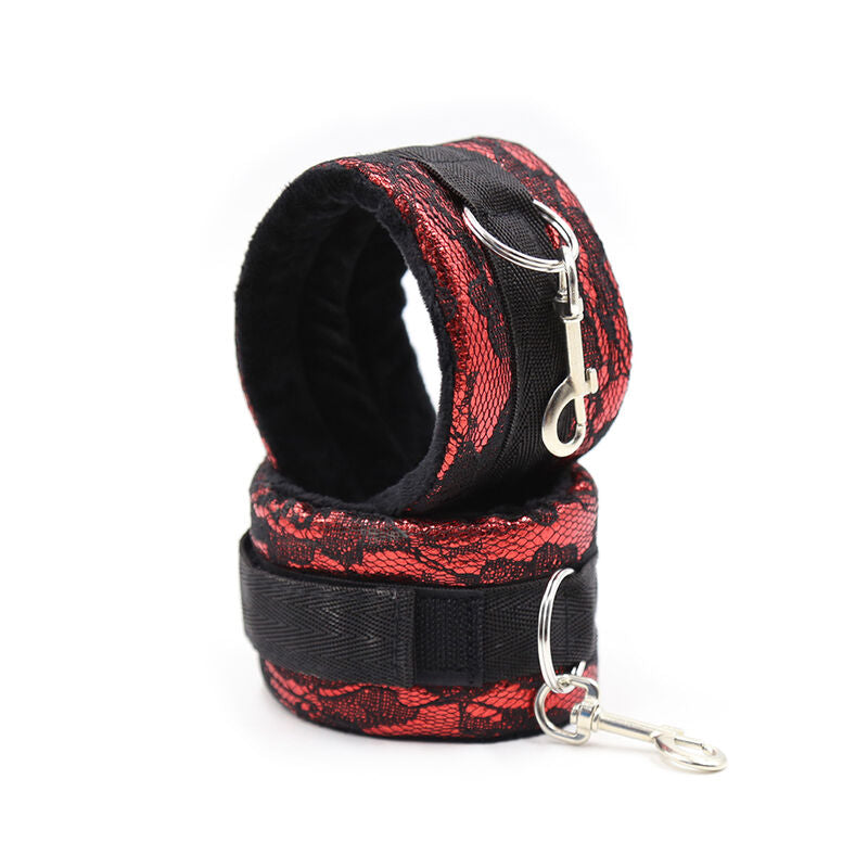 Ohmama Fetish Velvet Handcuffs With Nylon Tape