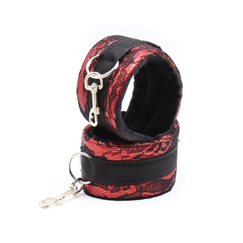Ohmama Fetish Velvet Handcuffs With Nylon Tape