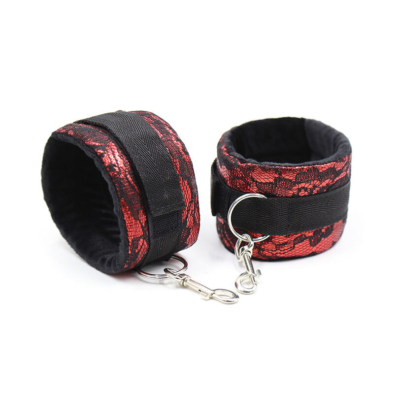 Ohmama Fetish Velvet Handcuffs With Nylon Tape