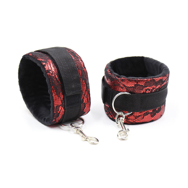 Ohmama Fetish Velvet Handcuffs With Nylon Tape
