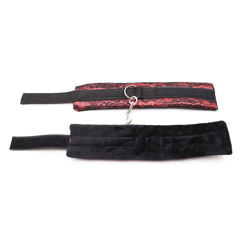Ohmama Fetish Velvet Handcuffs With Nylon Tape