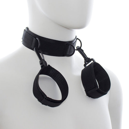 Ohmama Fetish Nylon Handcuffs And Collar